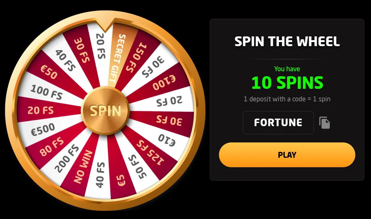 Stay Casino spin the wheel